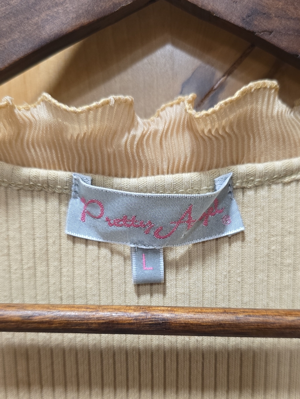 PRETTY ANGEL Beige Ruffle and Lace Accent Long Duster Vest - Picture 2 of 9